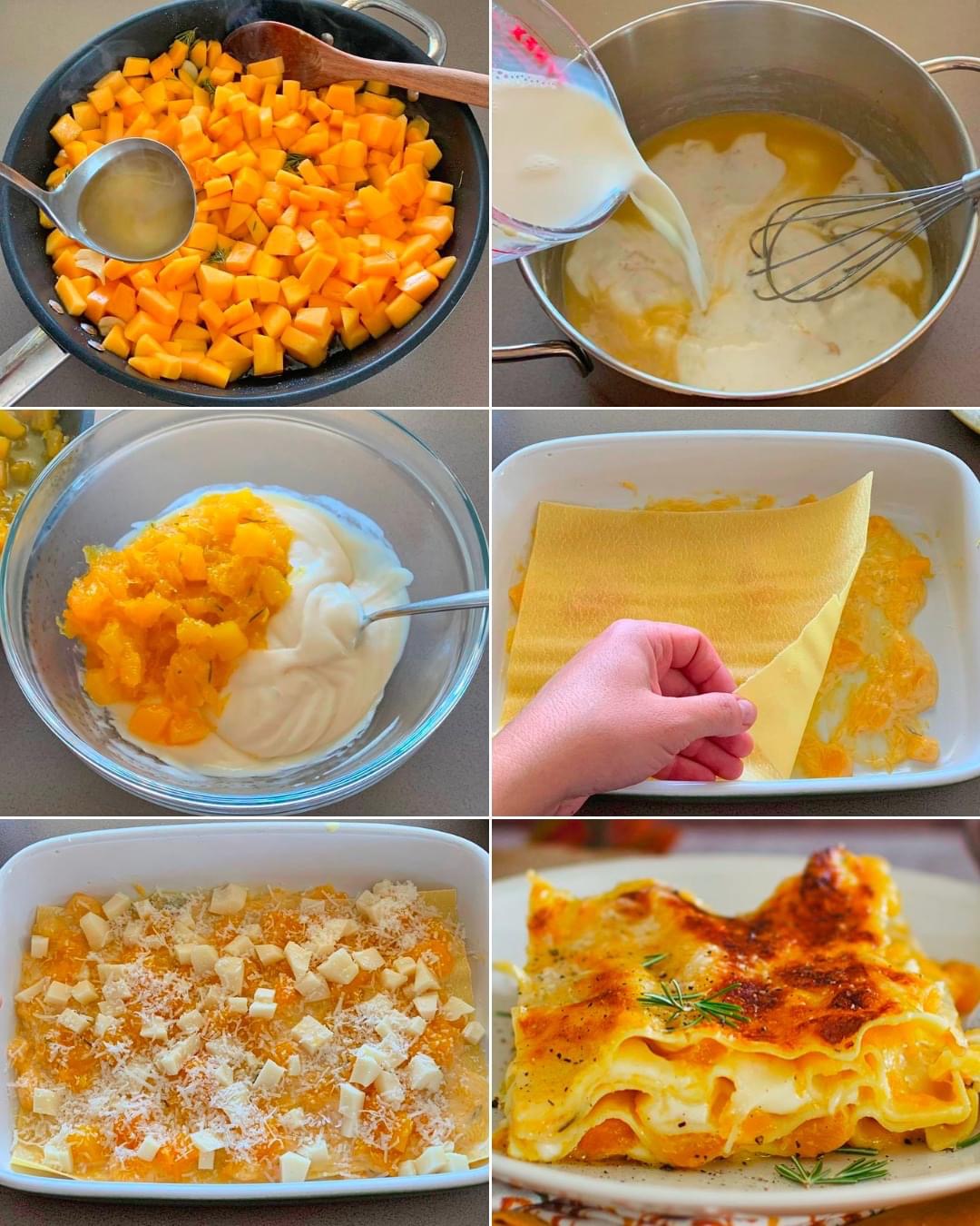 LASAGNE ALLA ZUCCA, SPECK E FONTINA