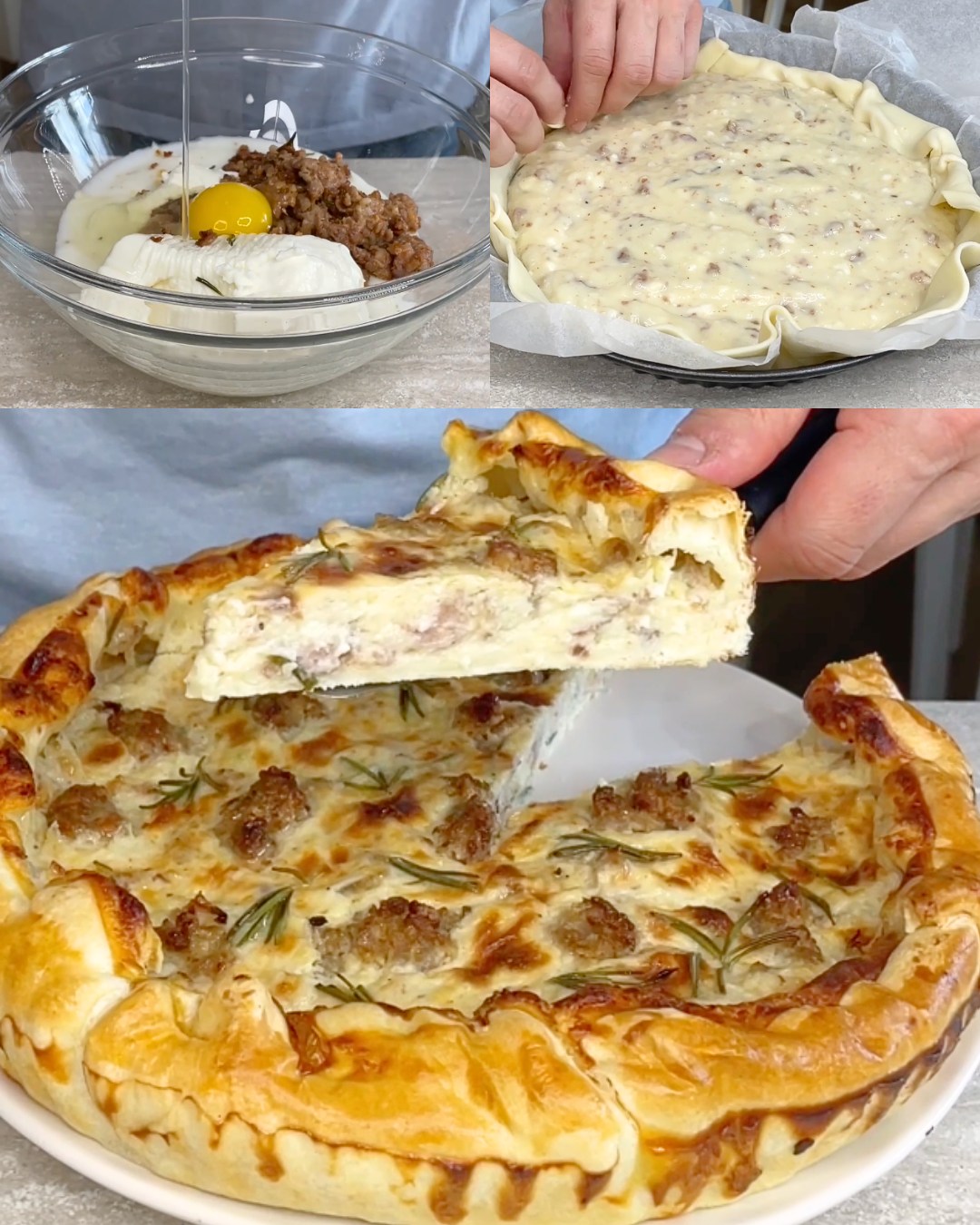 SALSICCIA + STRACCHINO = TORTA SALATA PERFETTA!