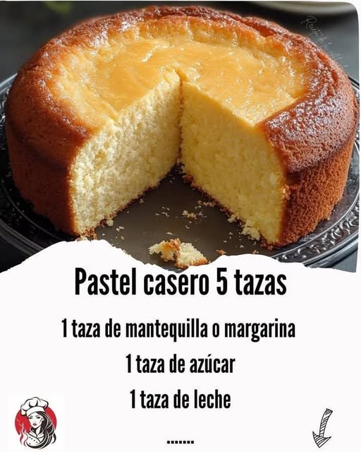 Pastel casero 5 tazas