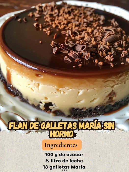 Flan de biscuits Maria sans four