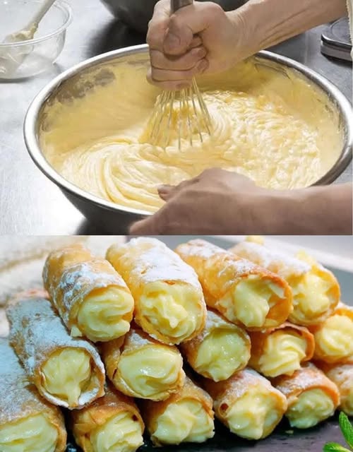 Cannoli à la Crème Pâtissière Simple
