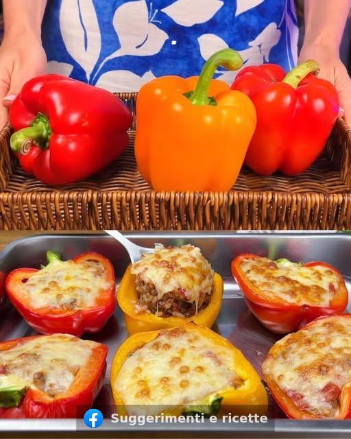 I migliori peperoni ripieni che abbia mai mangiato! Ricetta al forno semplice e gustosa