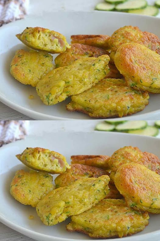 Frittelle di zucchine con prosciutto