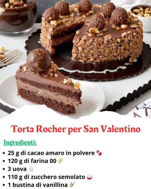 Torta Rocher per San Valentino