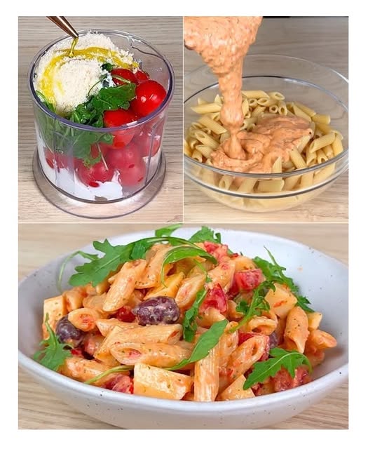 Pasta fredda con ricotta e pomodorini