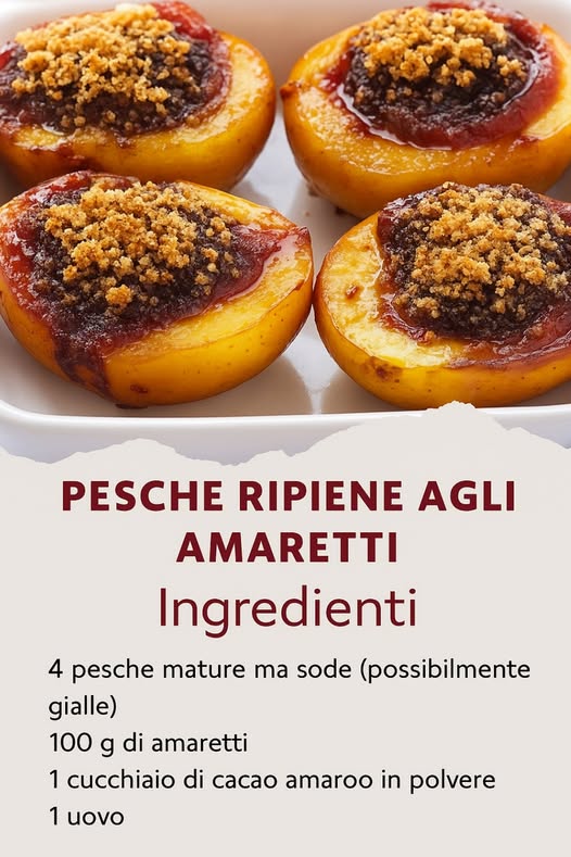 Pesche Ripiene agli Amaretti