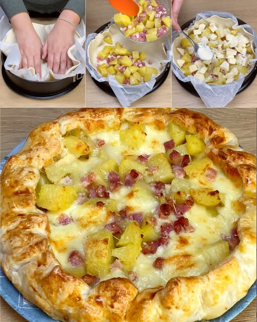 Torta salata con patate, speck e provola: la ricetta veloce per una cena sfiziosa