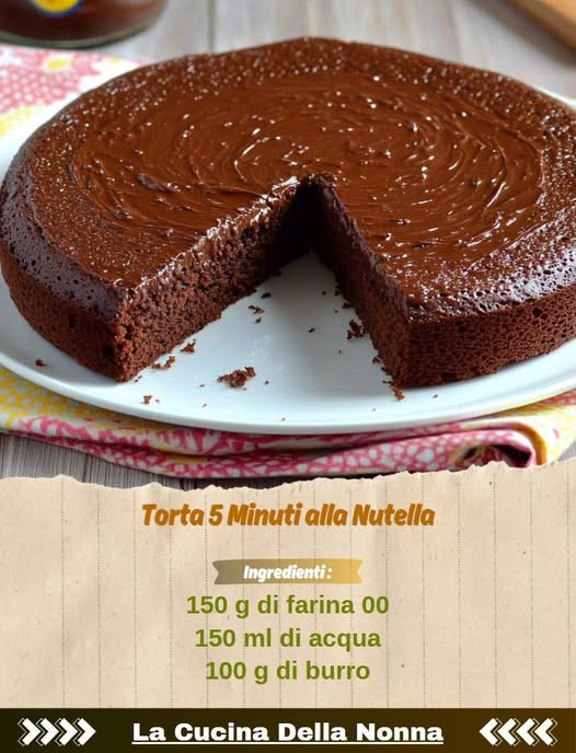 Torta 5 Minuti alla Nutella