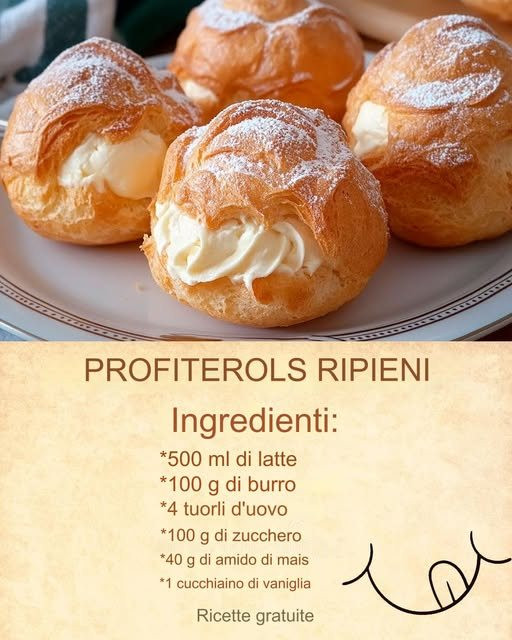 PROFITEROLES ALLA CREMA PASTICCERA