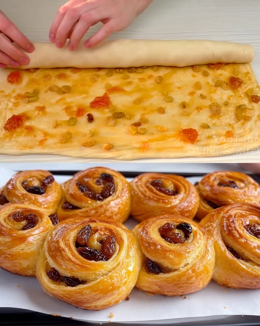 Pane dolce morbido con marmellata di albicocche e uvetta