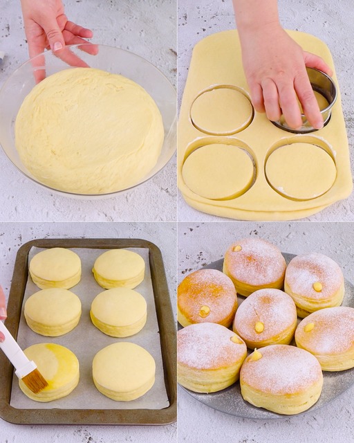 Bomboloni al forno ripieni di crema