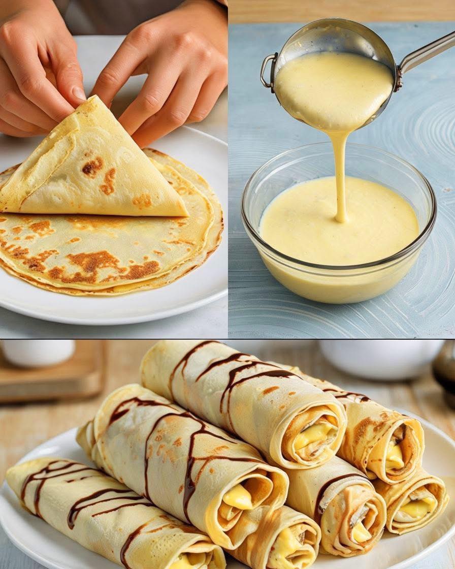 Crêpes con crema facili e veloci