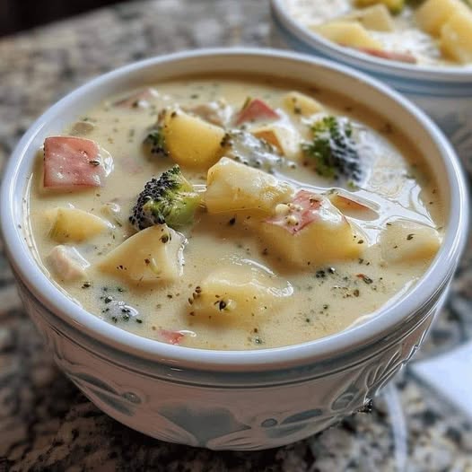 Zuppa di patate e broccoli ricca
