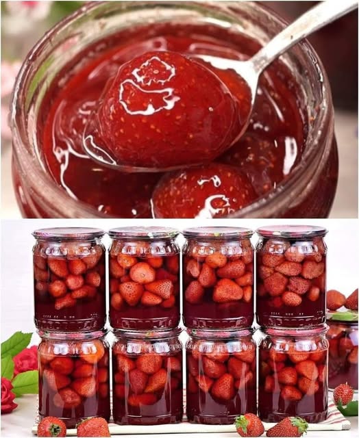 Preparo la confettura di fragole solo secondo questa ricetta, non ne cerco altre: il sapore e l’odore delle fragole vengono preservati. E senza addensante, è densa.