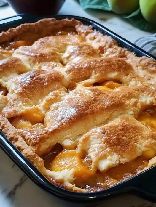 Crostata di pesche a tripla crosta