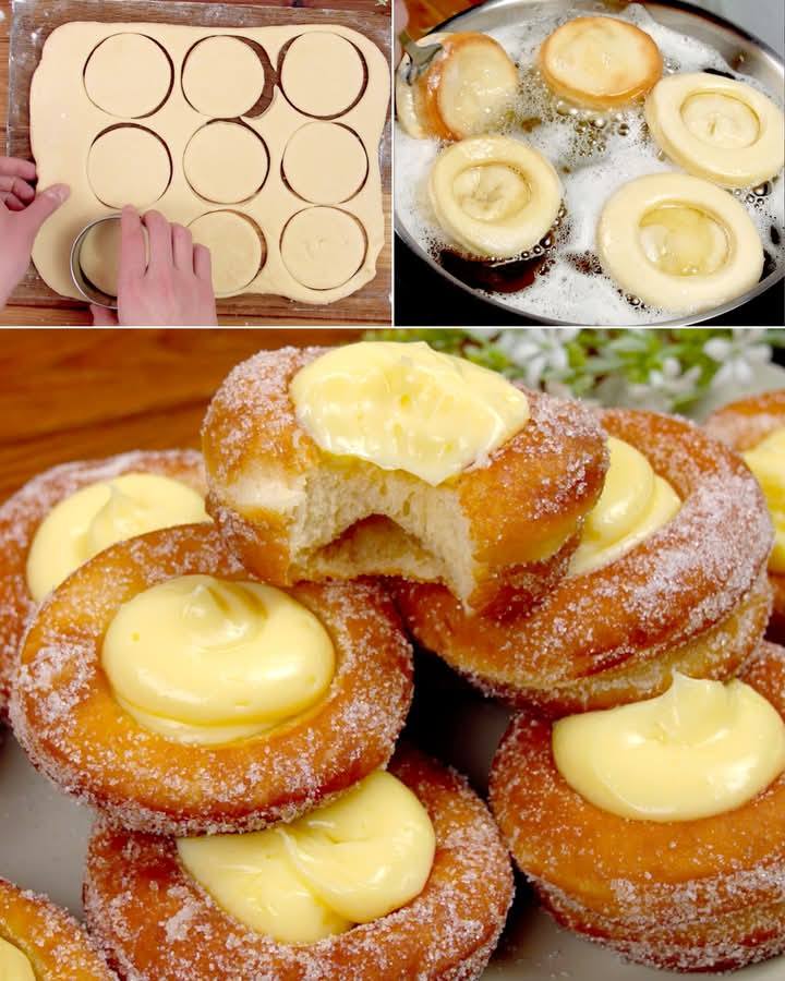Ciambelle alla crema: il risultato è semplicemente irresistibile!
