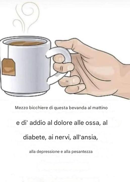 Mezzo bicchiere di questo prodotto al mattino.