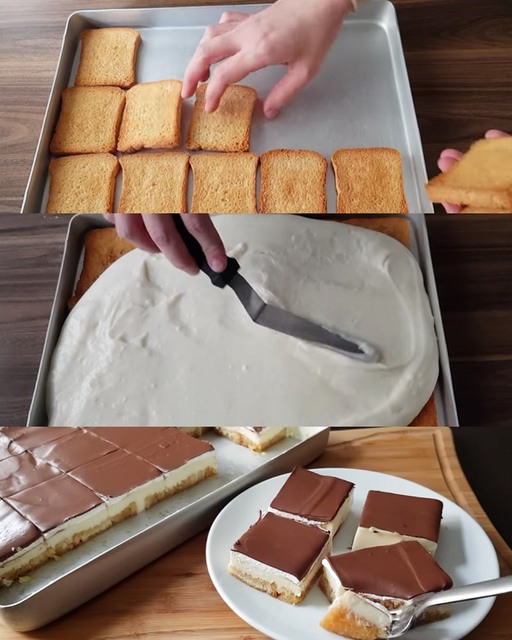 Quadrotti cioccolato e panna senza cottura: impossibile resistere