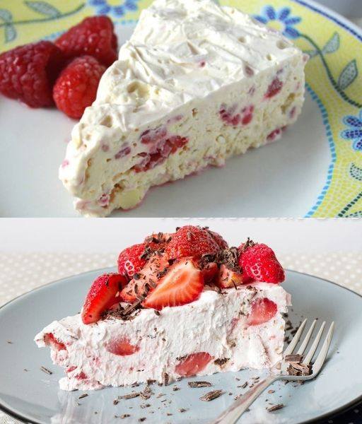 La migliore torta gelato alla fragola con crema di formaggio in assoluto