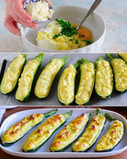 Zucchine ripiene di ricotta vegetariane