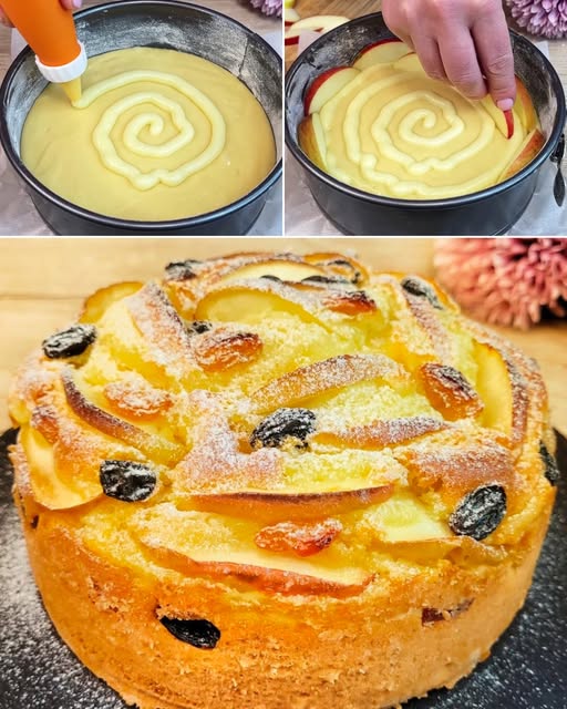 Torta con mele e crema: un dessert semplice e delizioso