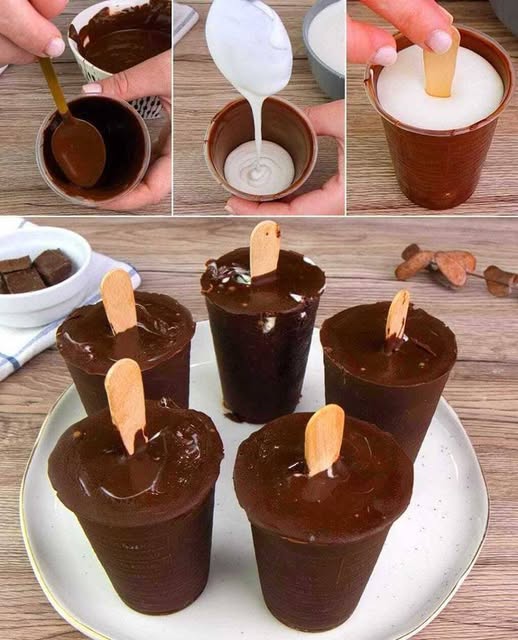 Gelato al cioccolato su stecco, molto più buono di quello del negozio!