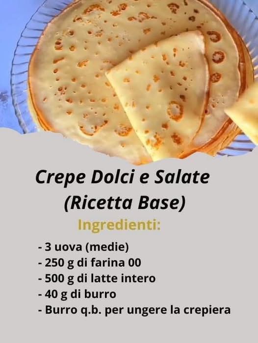 Crepe Dolci e Salate (Ricetta Base) 🥞