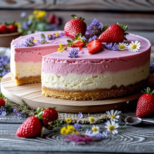 Torta Fredda Fragole e Mascarpone